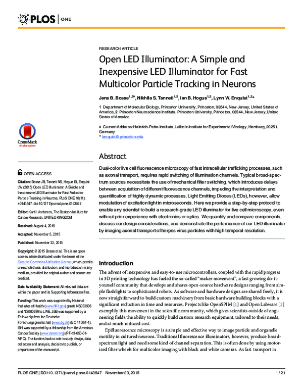 (PDF) Open LED Illuminator: A Simple and Inexpensive LED Illuminator ...