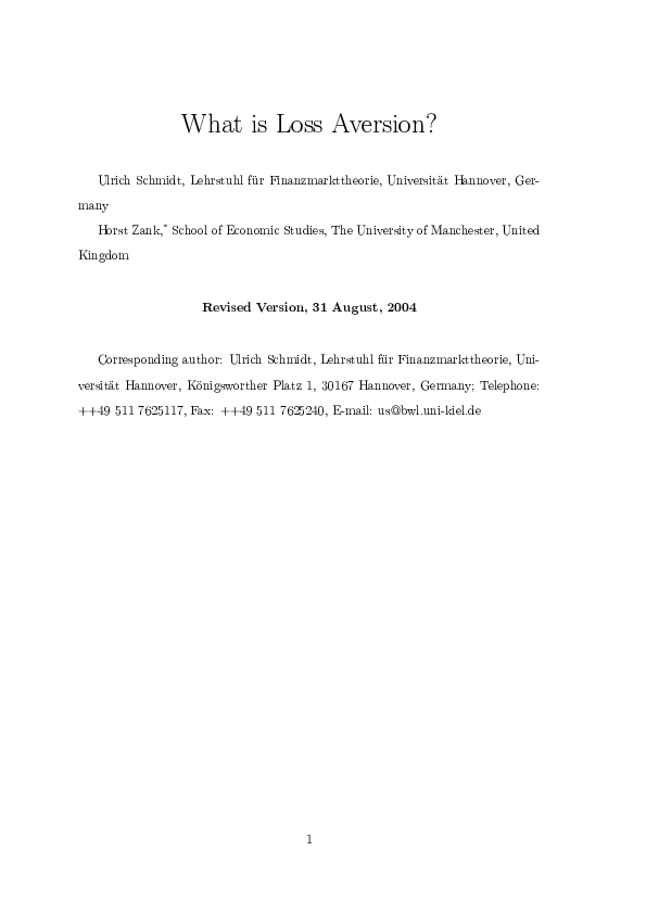 Loss aversion in trading image