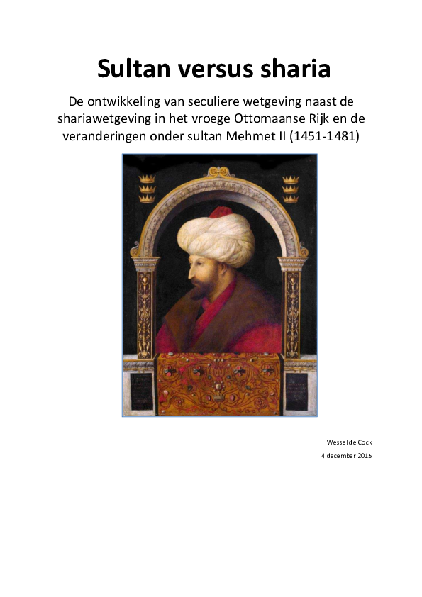 (PDF) Sultan versus Sharia the development of secular law alongside