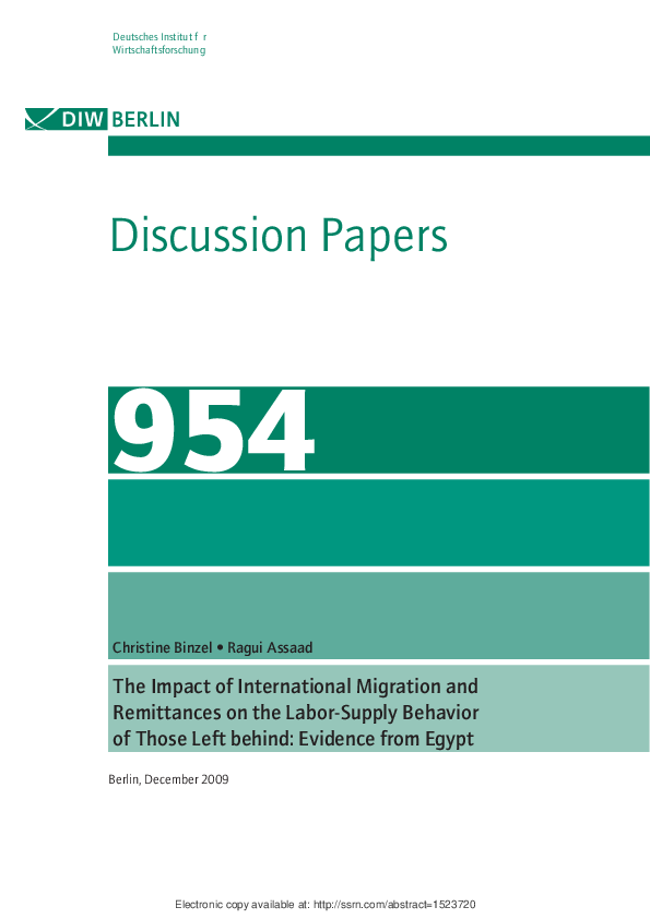 (PDF) The Impact of International Migration and Remittances on the ...