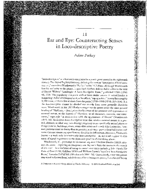What Is A Descriptive Poem
