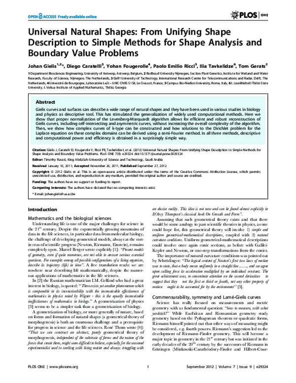 (PDF) Universal Natural Shapes: From Unifying Shape Description to ...