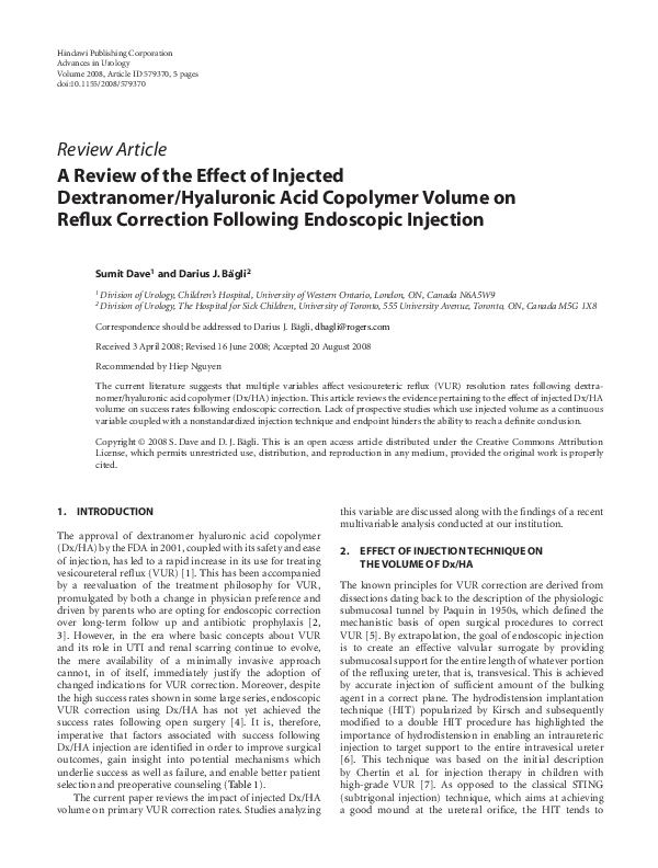 (PDF) A review of the effect of injected dextranomer/hyaluronic Acid ...
