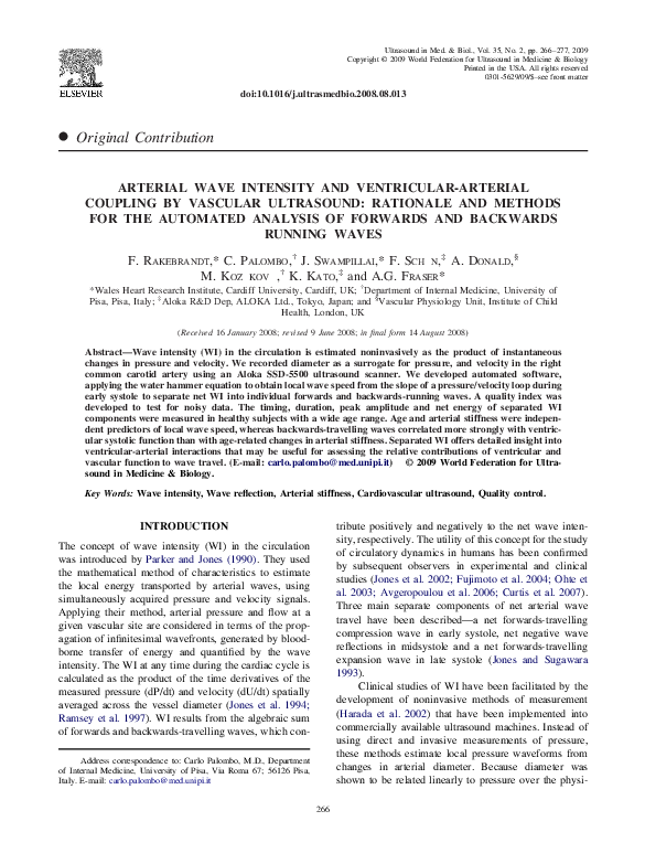 (PDF) Arterial wave intensity and ventricular-arterial coupling by ...