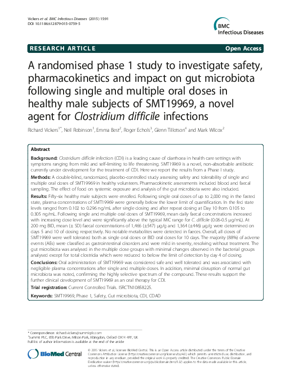 (PDF) A randomised phase 1 study to investigate safety ...