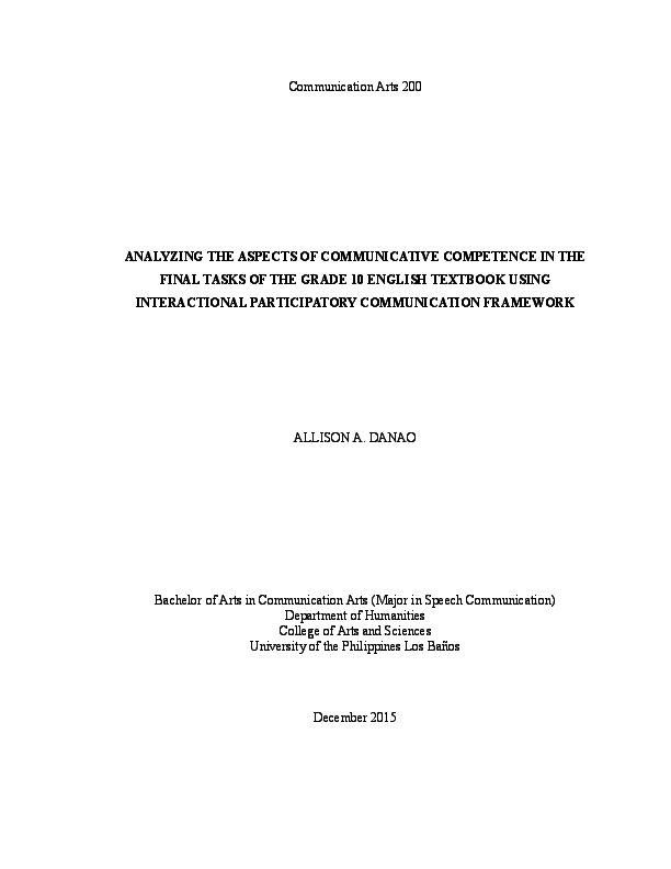  doc analyzing the aspects of communicative competence in the final