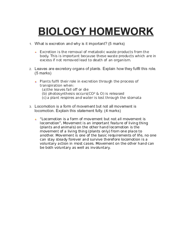 (DOC) Bio Homework