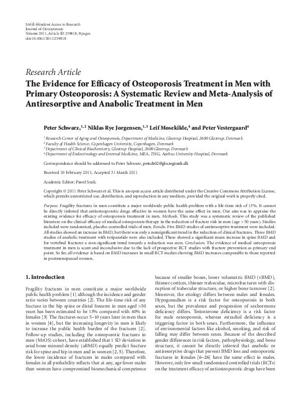 (PDF) The evidence for efficacy of osteoporosis treatment in men with ...
