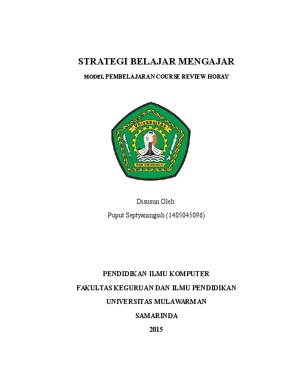 (DOC) Kata pengantar strategi belajar mengajar Dha Ayu