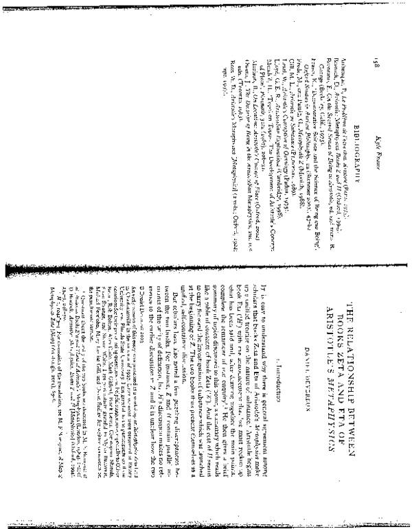 (PDF) The Relationship between Books Zeta and Eta of Aristotle's