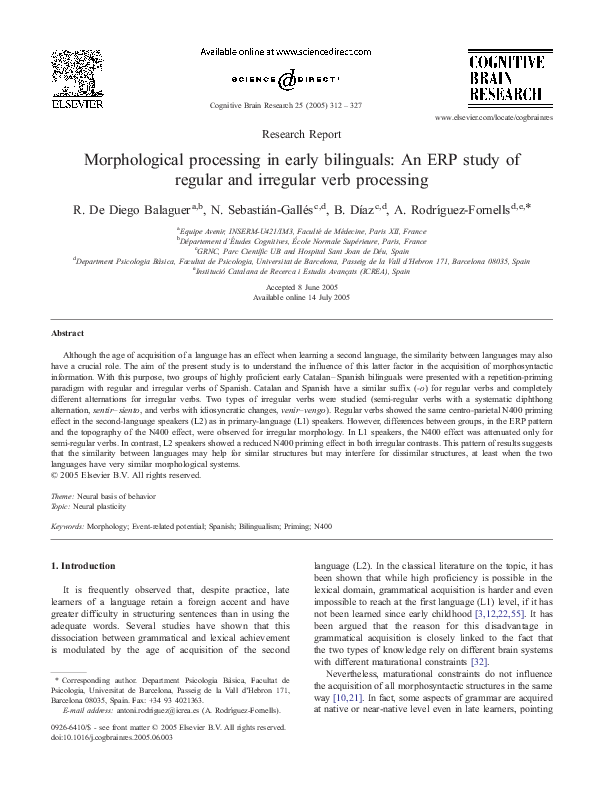 (PDF) Executive control in bilingual language processing. Language Learning