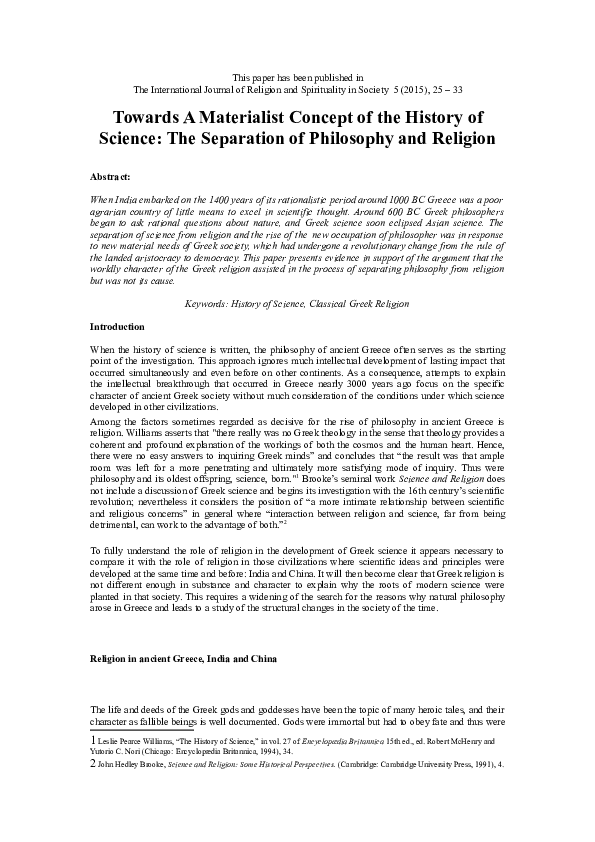 Doc Towards A Materialist Concept Of The History Of Science - 