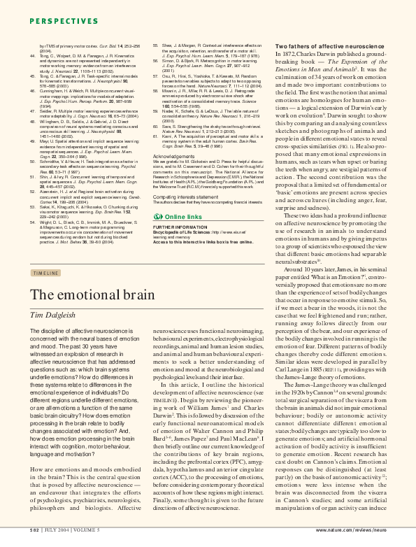 (PDF) The emotional brain