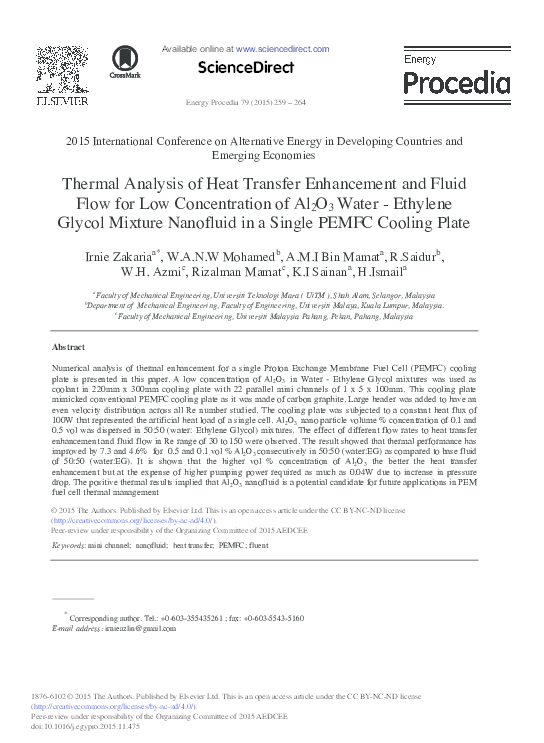 (PDF) Thermal Analysis of Heat Transfer Enhancement and Fluid Flow for ...
