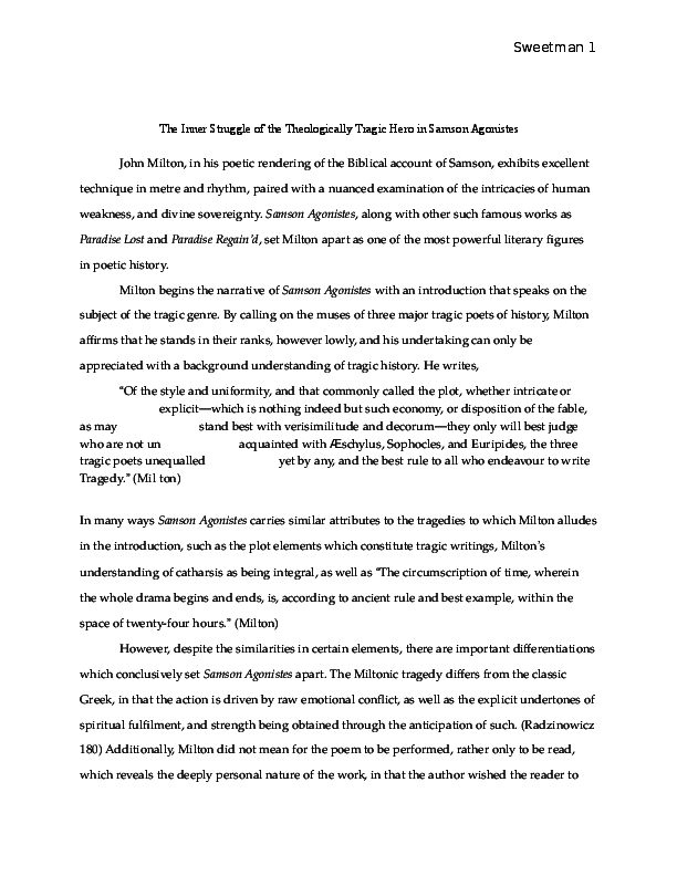 Samson agonistes essay 06 image
