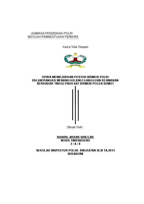 Doc Nkp Brimob Sat Brimob Polda Sumut Academia Edu