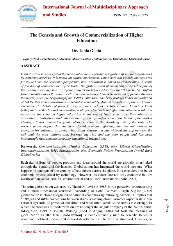 Commercialization of education in america image