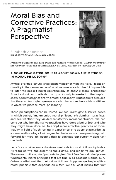 First page of “Moral Bias and Corrective Practices”