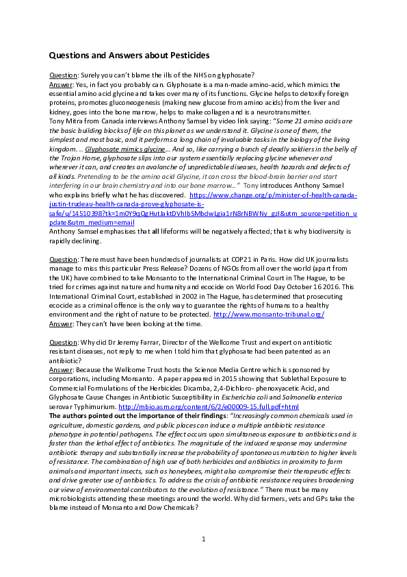 (PDF) Questions and Answers about Pesticides Rosemary Mason