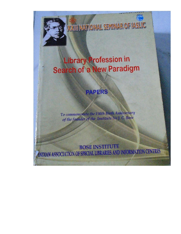 (PDF) Impact of ICT in Transformation of Libraries and Information Centres