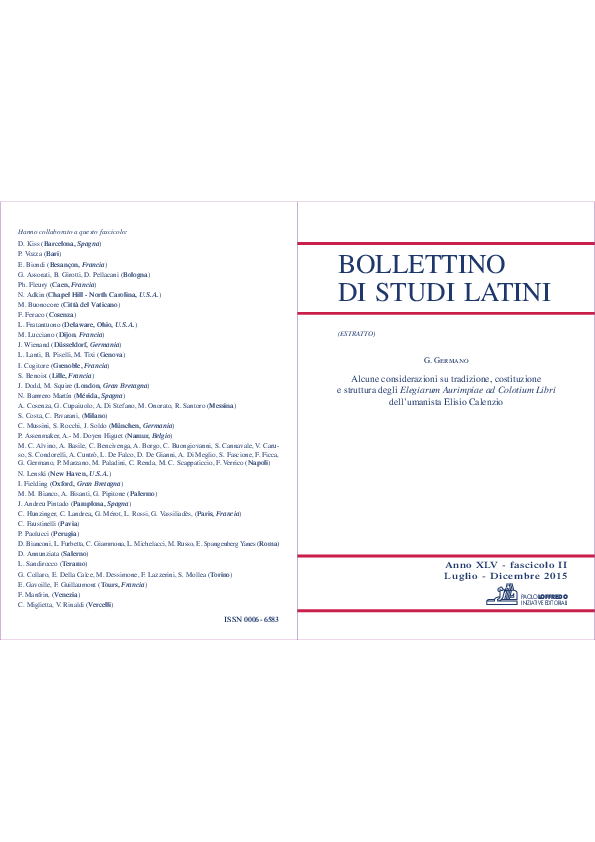 (PDF) Alcune considerazioni su tradizione, costituzione e struttura