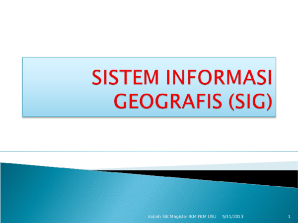 Sistem Informasi Geografis (SIG)