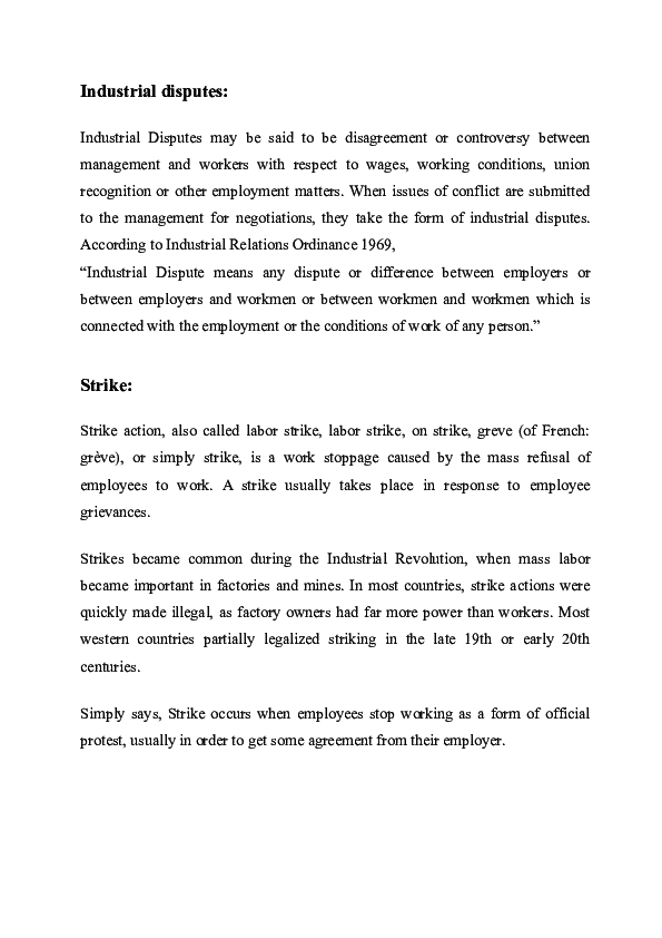 Industrial disputes ppt image