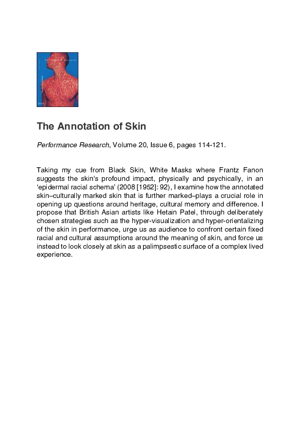 (PDF) The Annotation of Skin