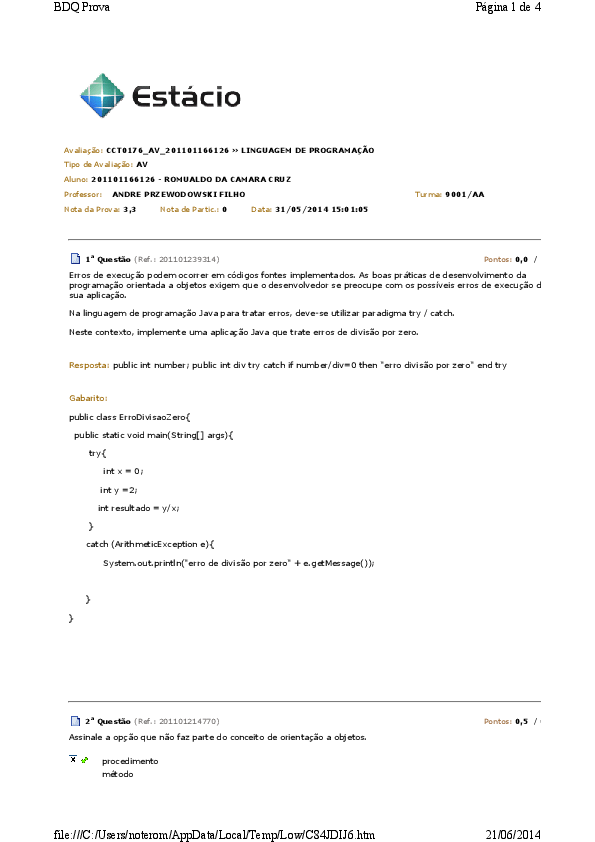 (PDF) Linguagem programação