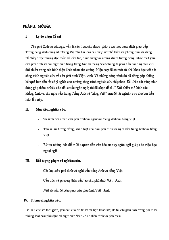 First page of “PHẦN-A”