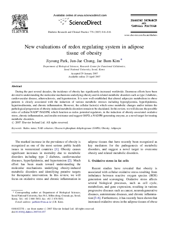 (PDF) New evaluations of redox regulating system in adipose tissue of ...