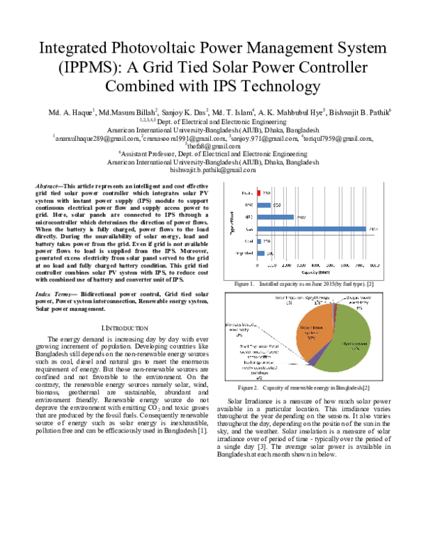 (PDF) Integrated Photovoltaic Power Management System (IPPMS): A Grid ...