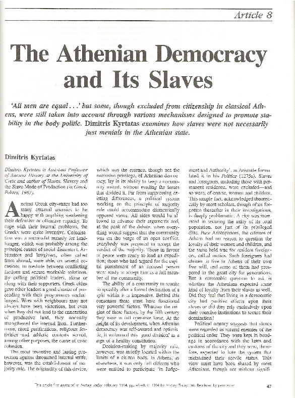 Ancient greece slavery picture