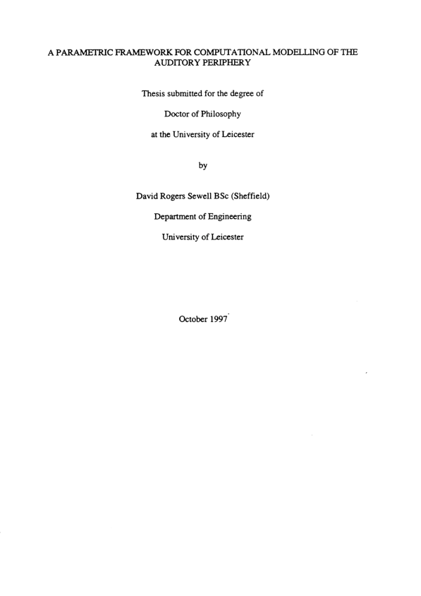 (PDF) A parametric framework for computational modelling of the ...