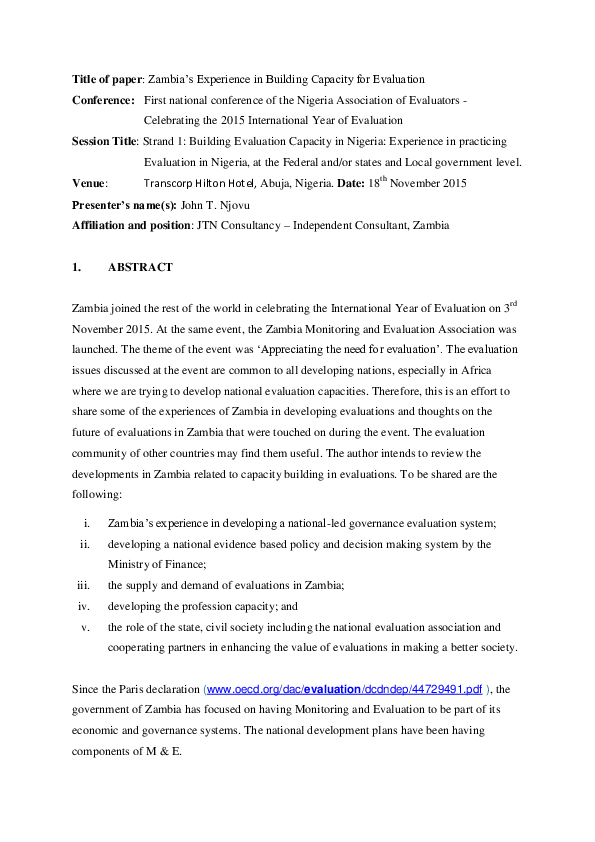 Evaluation hilton essay image