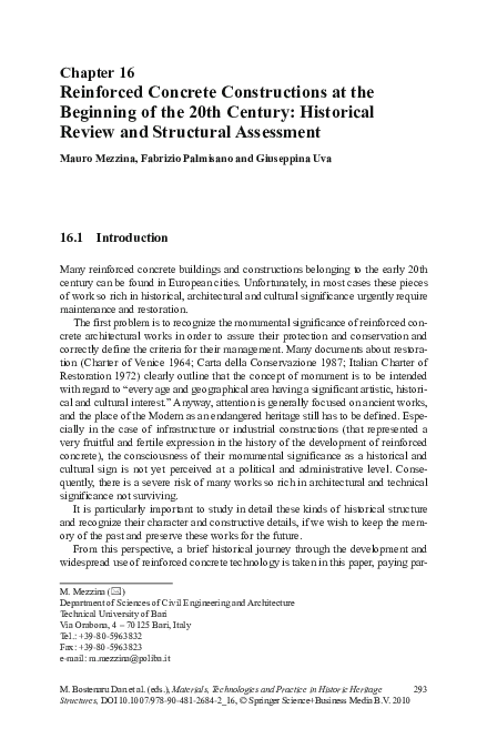 (PDF) Reinforced Concrete Constructions at the Beginning of the 20th ...