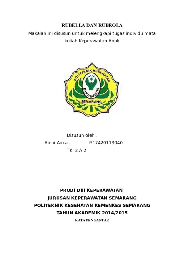 Contoh Makalah Campak Pada Bayi Contoh Surat Terlengkap 2020