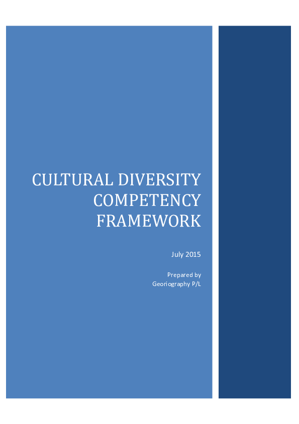 Cultural Diversity Competency Framework 2015