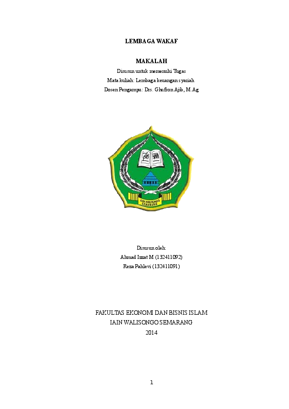 Makalah Waqaf Lengkap Kunci Jawaban Makalah Waqaf Lengkap Kunci Jawaban