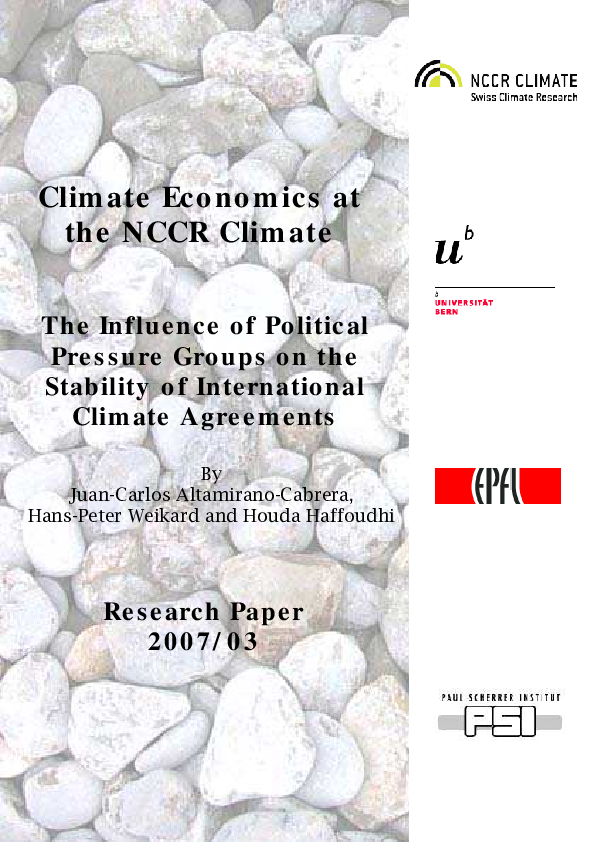 (PDF) The Influence of Political Pressure Groups on the Stability of ...