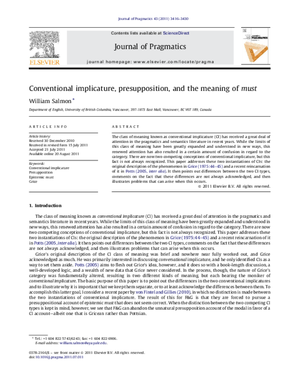 conventional implicature definition and examples