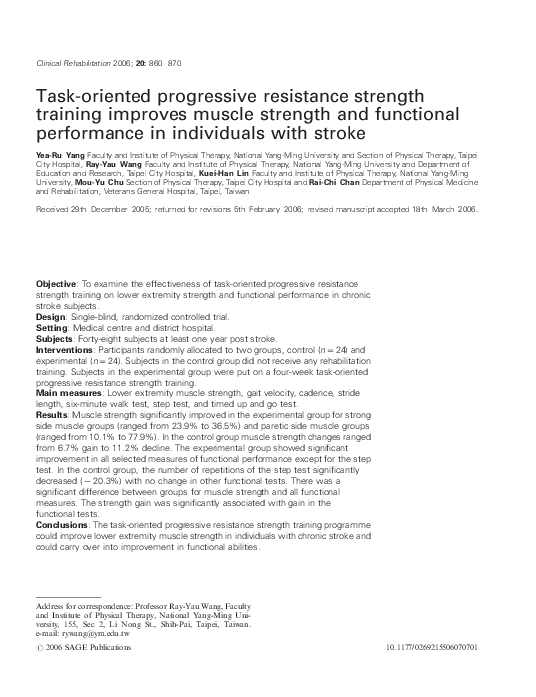 (PDF) Task-oriented progressive resistance strength training improves ...
