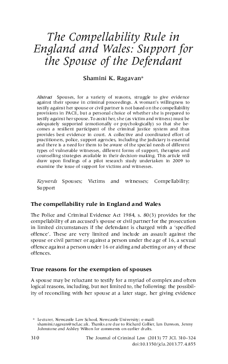 Spousal compellability essay 02 image