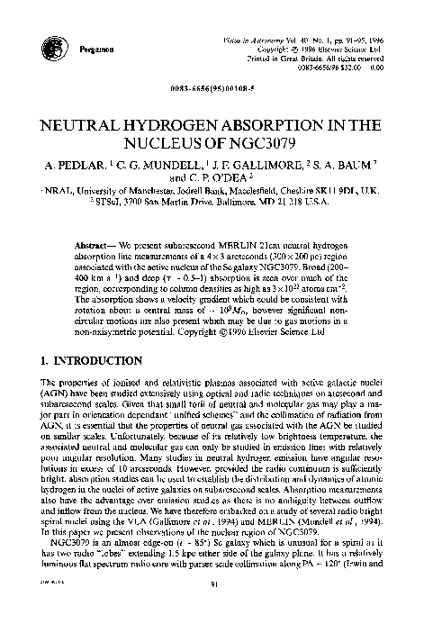(PDF) Neutral hydrogen absorption in the nucleus of NGC3079