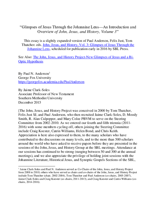 Johannine meaning image