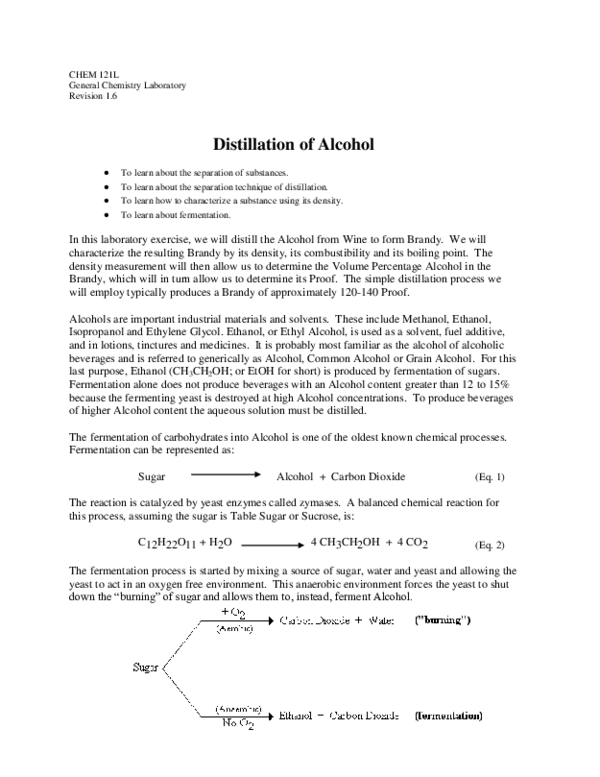 (PDF) Fermentation of Alcohol