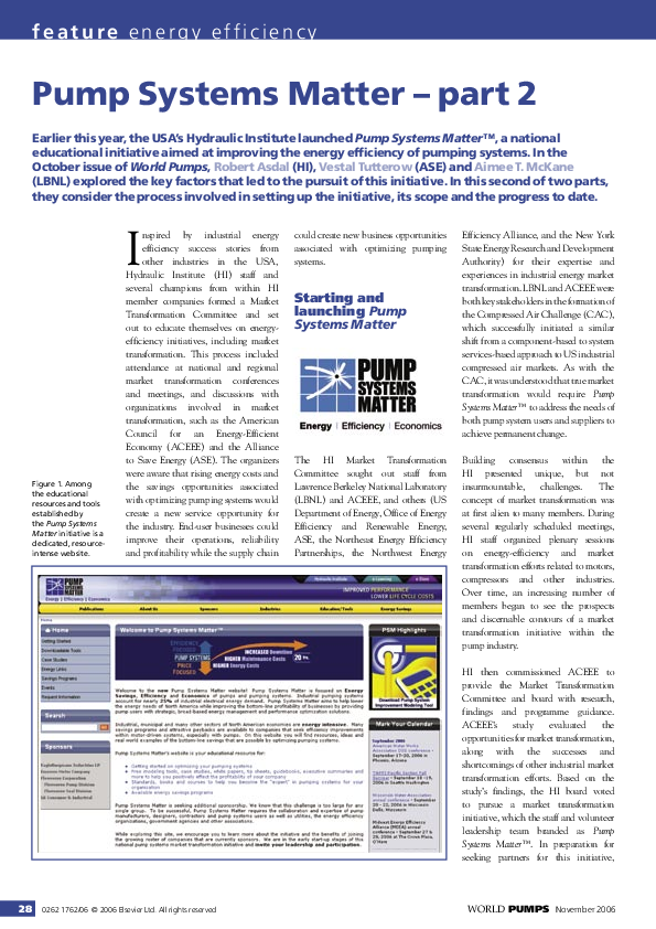 (PDF) Pump Systems Matter part 2 Aimee McKane Academia.edu