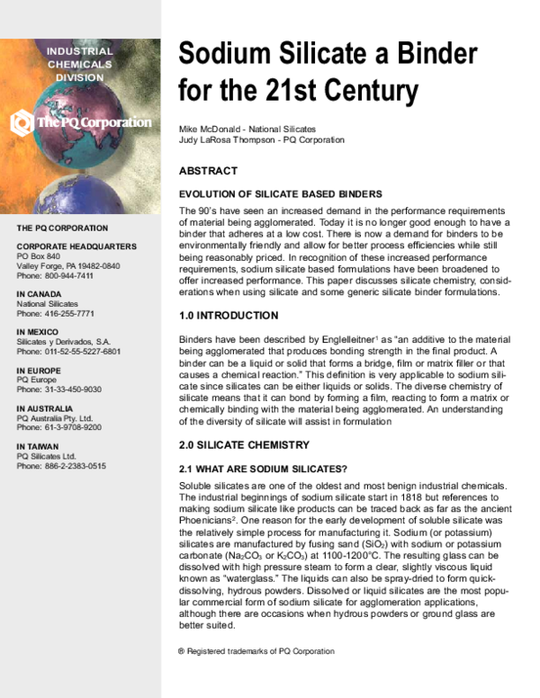 Sodium silicate a Binder for the 21st century Oğuz İzgi Academia.edu