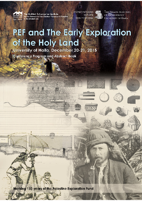 (PDF) Palestine Exploration Fund and the Early Exploration of the Holy Land (Conference Booklet