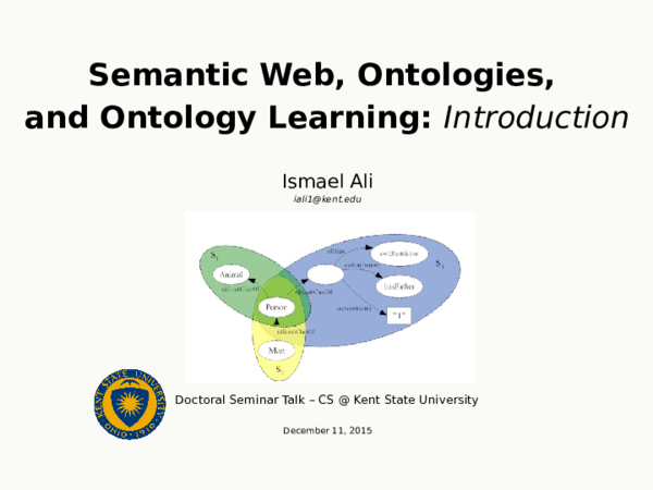 (PPT) Semantic Web Ontology and Ontology Learning
